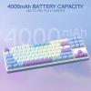 imageRedragon K728 PRO SE 80 87 Keys Wireless Gasket RGB Gaming Keyboard 3Mode Anime Mechanical Keyboard wHotSwap SouthFacing LED Socket 5Layer Noise Dampening Custom HiFi Linear SwitchMoonrise Violet