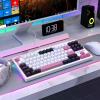 imageRedragon K728 PRO SE 80 87 Keys Wireless Gasket RGB Gaming Keyboard 3Mode Anime Mechanical Keyboard wHotSwap SouthFacing LED Socket 5Layer Noise Dampening Custom HiFi Linear SwitchBubblegum Pink