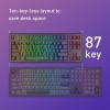 imageRedragon K728 PRO SE 80 87 Keys Wireless Gasket RGB Gaming Keyboard 3Mode Anime Mechanical Keyboard wHotSwap SouthFacing LED Socket 5Layer Noise Dampening Custom HiFi Linear SwitchPathfiner Black CNC