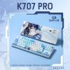 imageRedragon K728 PRO SE 80 87 Keys Wireless Gasket RGB Gaming Keyboard 3Mode Anime Mechanical Keyboard wHotSwap SouthFacing LED Socket 5Layer Noise Dampening Custom HiFi Linear SwitchStarlight Blue Anime Version