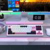 imageRedragon K728 PRO SE 80 87 Keys Wireless Gasket RGB Gaming Keyboard 3Mode Anime Mechanical Keyboard wHotSwap SouthFacing LED Socket 5Layer Noise Dampening Custom HiFi Linear SwitchBubblegum Pink