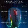 imageRedragon M612AK PRO RGB Gaming Mouse 8000 DPI WiredWireless Optical Mouse with 9 Programmable Buttons ampamp 7 Backlit Modes BT ampamp 24G Wireless Software Supports DIY Keybinds Rapid Fire ButtonBlack