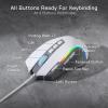 imageRedragon M612AK PRO RGB Gaming Mouse 8000 DPI WiredWireless Optical Mouse with 9 Programmable Buttons ampamp 7 Backlit Modes BT ampamp 24G Wireless Software Supports DIY Keybinds Rapid Fire ButtonGray