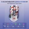 imageRedragon M612AK PRO RGB Gaming Mouse 8000 DPI WiredWireless Optical Mouse with 9 Programmable Buttons ampamp 7 Backlit Modes BT ampamp 24G Wireless Software Supports DIY Keybinds Rapid Fire ButtonAnime Version