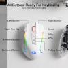 imageRedragon M612AK PRO RGB Gaming Mouse 8000 DPI WiredWireless Optical Mouse with 9 Programmable Buttons ampamp 7 Backlit Modes BT ampamp 24G Wireless Software Supports DIY Keybinds Rapid Fire ButtonWhite