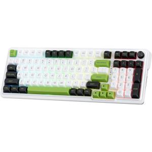 imageRedragon K686 PRO 98 Keys Wireless Gasket RGB Gaming Keyboard 3Mode PBT Mechanical Keyboard wHotSwap SouthFacing RGB Socket Dedicated Knob Control ampamp 5Layer Noise Dampening Gradient PBT KeycapsGreenFlash Genji