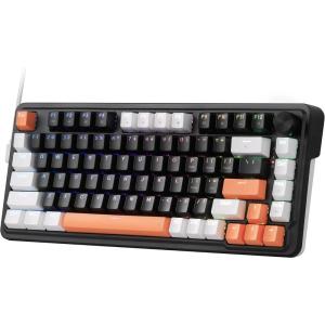 imageRedragon K724 PRO Wireless Gasket Gaming Keyboard wHype Screen ampamp Knob 81Key Mechanical Keyboard EasyControl 114 TFT Info Display 5Layer Noise Dampening Custom Linear Switch Dark Jade ColorBlack Tangerine HE Version