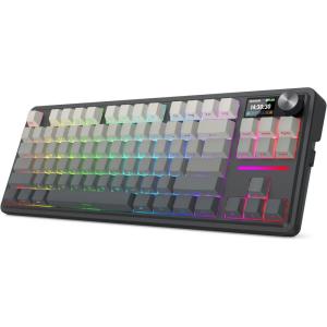imageRedragon K728 PRO SE 80 87 Keys Wireless Gasket RGB Gaming Keyboard 3Mode Anime Mechanical Keyboard wHotSwap SouthFacing LED Socket 5Layer Noise Dampening Custom HiFi Linear SwitchConcrete Jungle LCD Screen