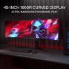 imageRedragon 49quot Curve Gaming Monitor  DQHD 5120x1440 329 240Hz 22ms Support FreeSync ampamp GSync Eye Care DisplayPort HDMI Tilt Adjustable Ultrawide 1000R Curve Computer Monitor