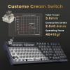 imageRedragon Wireless Mechanical Keyboard 3 Mode Gasket Mounted RGB Gaming Keyboard with Volume Knob PreLubed Linear Switches MDAProfile 98 Keys Hot Swappable Creamy Keyboard for PCTabletXboxPS4