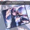 imageRedragon EISA P047L Anime Gaming Mouse Pad  Smooth Lycra Surface AntiSlip Rubber Base SpillResistant Durable 5mm Thick Design 35 x 16 inches BlackDark Blue
