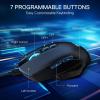 imageRedragon M695 Wired Gaming Mouse 24000 Max DPI Optical Gaming Mice with 7 Programmable Buttons Ergonomic Natural Grip Build Software Supports DIY Keybinds ampamp DPI Black