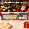 imageRedragon K745 PRO Wireless Gasket RGB Gaming Keyboard 108 Keys Mechanical Keyboard wExtra 4 Hotkeys HotSwap SouthFacing LED Socket 5Layer Noise Dampening Round PBT Keycaps Mint Mambo SwitchGingerbread Man