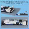 imageRedragon K745 PRO Wireless Gasket RGB Gaming Keyboard 108 Keys Mechanical Keyboard wExtra 4 Hotkeys HotSwap SouthFacing LED Socket 5Layer Noise Dampening Round PBT Keycaps Mint Mambo SwitchCerulean Polar