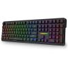 imageRedragon K745 PRO Wireless Gasket RGB Gaming Keyboard 108 Keys Mechanical Keyboard wExtra 4 Hotkeys HotSwap SouthFacing LED Socket 5Layer Noise Dampening Round PBT Keycaps Mint Mambo SwitchEssential Black