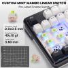 imageRedragon K745 PRO Wireless Gasket RGB Gaming Keyboard 108 Keys Mechanical Keyboard wExtra 4 Hotkeys HotSwap SouthFacing LED Socket 5Layer Noise Dampening Round PBT Keycaps Mint Mambo SwitchAbyssal Blue