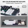 imageRedragon K745 PRO Wireless Gasket RGB Gaming Keyboard 108 Keys Mechanical Keyboard wExtra 4 Hotkeys HotSwap SouthFacing LED Socket 5Layer Noise Dampening Round PBT Keycaps Mint Mambo SwitchAbyssal Blue