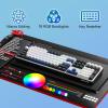 imageRedragon K745 PRO Wireless Gasket RGB Gaming Keyboard 108 Keys Mechanical Keyboard wExtra 4 Hotkeys HotSwap SouthFacing LED Socket 5Layer Noise Dampening Round PBT Keycaps Mint Mambo SwitchCerulean Polar