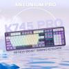 imageRedragon K745 PRO Wireless Gasket RGB Gaming Keyboard 108 Keys Mechanical Keyboard wExtra 4 Hotkeys HotSwap SouthFacing LED Socket 5Layer Noise Dampening Round PBT Keycaps Mint Mambo SwitchCharming Purple