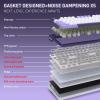 imageRedragon K745 PRO Wireless Gasket RGB Gaming Keyboard 108 Keys Mechanical Keyboard wExtra 4 Hotkeys HotSwap SouthFacing LED Socket 5Layer Noise Dampening Round PBT Keycaps Mint Mambo SwitchCharming Purple