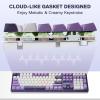 imageRedragon K745 PRO Wireless Gasket RGB Gaming Keyboard 108 Keys Mechanical Keyboard wExtra 4 Hotkeys HotSwap SouthFacing LED Socket 5Layer Noise Dampening Round PBT Keycaps Mint Mambo SwitchCharming Purple