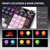 imageRedragon K745 PRO Wireless Gasket RGB Gaming Keyboard 108 Keys Mechanical Keyboard wExtra 4 Hotkeys HotSwap SouthFacing LED Socket 5Layer Noise Dampening Round PBT Keycaps Mint Mambo SwitchAbyssal Blue K761
