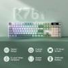 imageRedragon K745 PRO Wireless Gasket RGB Gaming Keyboard 108 Keys Mechanical Keyboard wExtra 4 Hotkeys HotSwap SouthFacing LED Socket 5Layer Noise Dampening Round PBT Keycaps Mint Mambo SwitchJade Cloud