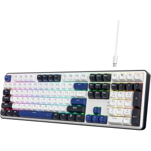 imageRedragon K745 PRO Wireless Gasket RGB Gaming Keyboard 108 Keys Mechanical Keyboard wExtra 4 Hotkeys HotSwap SouthFacing LED Socket 5Layer Noise Dampening Round PBT Keycaps Mint Mambo SwitchCerulean Polar