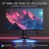 imageRedragon 27quot OLED Flat Gaming Monitor  QHD 2560x1440 240Hz 003ms GTG AMD FreeSync Premium 985 DCIP3 HDR10 Tilt Adjustable HDMIDPTypeC Compatible Eye Care VESA Wall Mount27inch