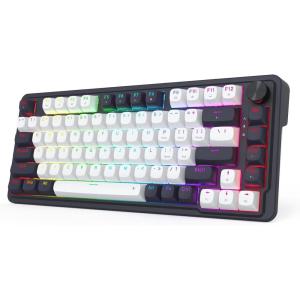 imageRedragon K673 HE Rapid Trigger Gaming Keyboard 81 Keys 8K Wired Mechanical Keyboard wNextGen UltraMag 100 POM Silky Magnetic Switch DualModule Floating Structure Design 2Layer Noise DampeningAbyssal Blue HE Version