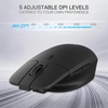 image:imageRedragon BM4162 Wireless Mouse DualMode 24GHzBT Mouse Lightweight Floating Button Design Silent Click 5 Adjustable DPI up to 4000 Ergonomic Compact Mouse for Mac amp Windows