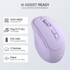 image:imageRedragon BM4195 AI Smart Wireless Mouse 24G amp BT Computer Office Mouse Translate amp Voice Typing 5 DPI Adjustable Ergonomic Design Long Battery Life for LaptopDesktopPC WhitePurple