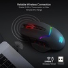 image:imageRedragon M690 MAX Wireless Gaming Mouse TriMode RGB Mice w 7 Macro Buttons 12800 DPI 400mAh Rechargeable Mouse for PCMacLaptopM690 PRO Black