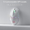 image:imageRedragon M690 MAX Wireless Gaming Mouse TriMode RGB Mice w 7 Macro Buttons 12800 DPI 400mAh Rechargeable Mouse for PCMacLaptopM690 PRO White