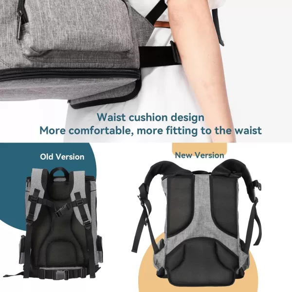 Petsfit Dog Backpack Carrier with Upgrade Waist Cushion Design to Better Fit The Waist Suitable for Small and Medium Dogs Cats and Rabbits up to 18 PoundsaPink