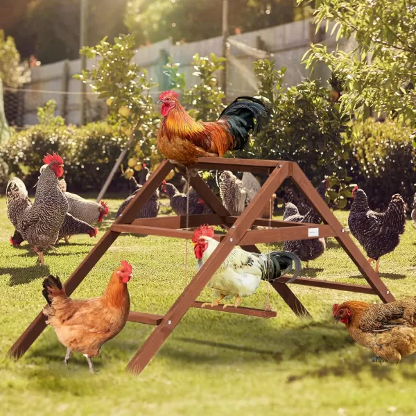 PETSFIT Chicken Roosting Bars for Coop Accessories Chicken Perches with Swing are Perfect for 810 Chickens Wooden Chicken Ladder for Pets Healthy ampamp Happy Easy to AssembleampampClean