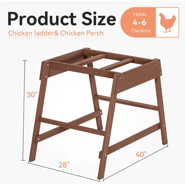 PETSFIT Chicken Perch for Coop with Multiple Chicken Perches Chicken Toys for Pets Health ampamp Happy Chicken Roosting Bars Fit for 46 Chicks28L x 40W x 30H