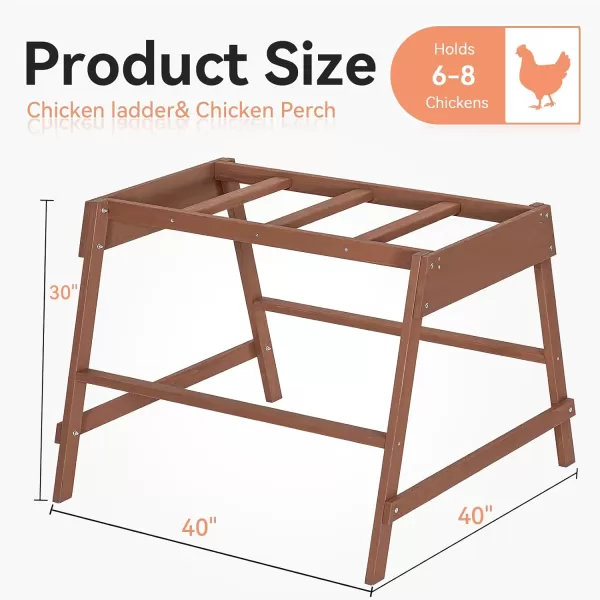 PETSFIT Chicken Perch for Coop with Multiple Chicken Perches Chicken Toys for Pets Health ampamp Happy Chicken Roosting Bars Fit for 46 Chicks40L x 40W x 30H