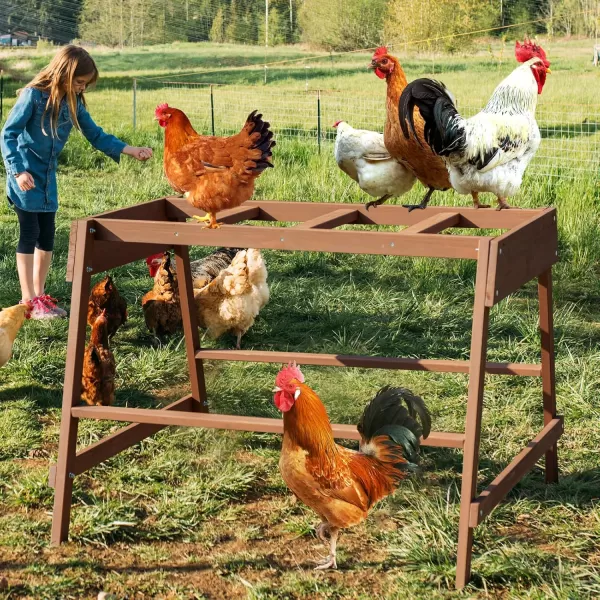 PETSFIT Chicken Perch for Coop with Multiple Chicken Perches Chicken Toys for Pets Health ampamp Happy Chicken Roosting Bars Fit for 46 Chicks40L x 40W x 30H