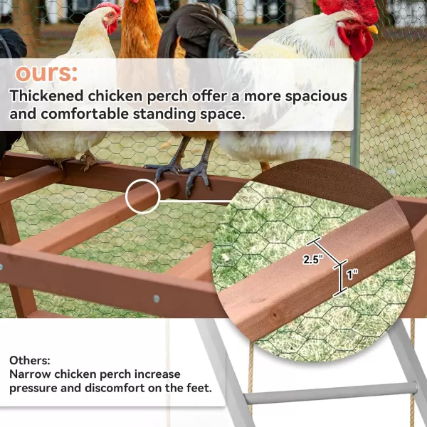 PETSFIT Chicken Perch for Coop with Multiple Chicken Perches Chicken Toys for Pets Health ampamp Happy Chicken Roosting Bars Fit for 46 Chicks40L x 40W x 30H