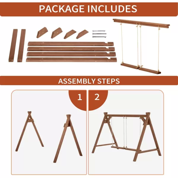 PETSFIT Chicken Roosting Bars for Hens with 2 Chicken Swings Chicken Perch for Pets Healthy ampamp Play Chicken Coop Accessories for 68 Chickens Easy to AssembleampampClean