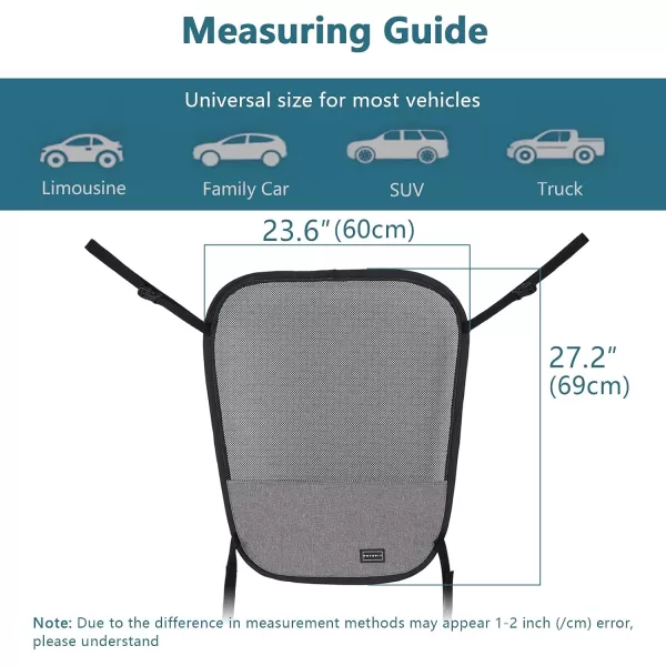 Petsfit Dog Car Barrier Vehicle Pet Barrier Backseat Mesh Dog Car Divider Net with Adjusting Rope and Hook Suitable for SUV Pickup and Small CarMedium