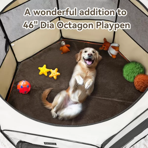 Petsfit Dog Playpen Mat Waterproof Washable DoubleSided Foldable 429quot Dia Thick Octagon Absorbent LeakProof Reusable Training Pad Floor Couch Protector Large429Diax1H