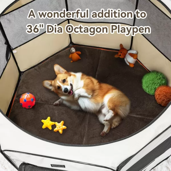 Petsfit Dog Playpen Mat Waterproof Washable DoubleSided Foldable 429quot Dia Thick Octagon Absorbent LeakProof Reusable Training Pad Floor Couch Protector Large354Diax1H