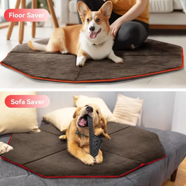 Petsfit Dog Playpen Mat Waterproof Washable DoubleSided Foldable 429quot Dia Thick Octagon Absorbent LeakProof Reusable Training Pad Floor Couch Protector Large354Diax1H