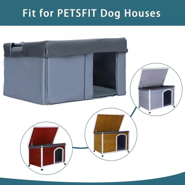 Petsfit Insulation Kit for 339 X 226 X 231 Inches Dog HouseGrey