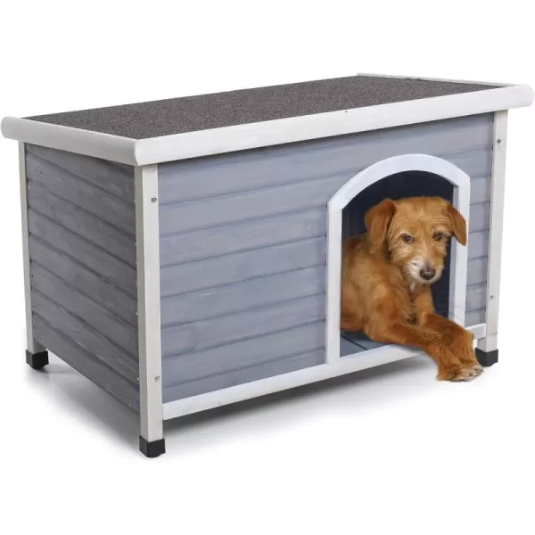 Petsfit Extra Large Dog House Outdoor Wooden Dog House for Large Dogs Red 456quotL X 31quotW X 32quotHLight Grey