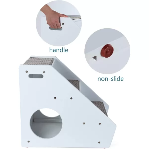Petsfit Wooden 3 Step Pet StairsWhite3 Stairs