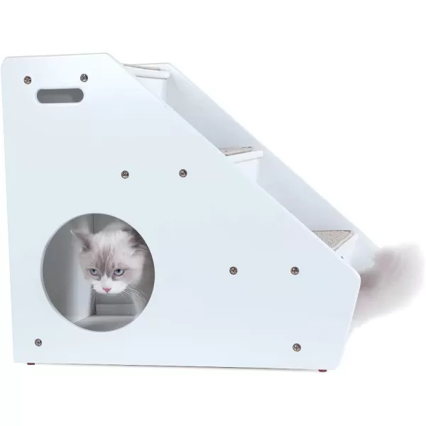 Petsfit Wooden 3 Step Pet StairsWhite3 Stairs