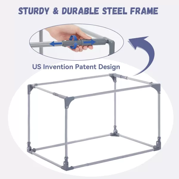 Petsfit Dog Crates for Medium Dogs 36quot L x 24quot W x 23quot H Adjustable Fabric Cover by Spiral Iron Pipe Strengthen Sewing Fabric Dog Crate 3 Door Design 36inchNavy Blue